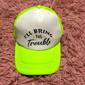 Trucker hat in neon green